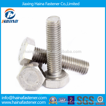 Stock DIN933 304/A2-70/A4-70 Stainless Steel Hex Bolt